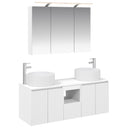 vidaXL Badkamerkast set 4 pcs Wit 100 x 14,5 x 70 cm Bewerkt hout