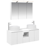 vidaXL Badkamerkast set 4 pcs Wit 100 x 14,5 x 70 cm Bewerkt hout