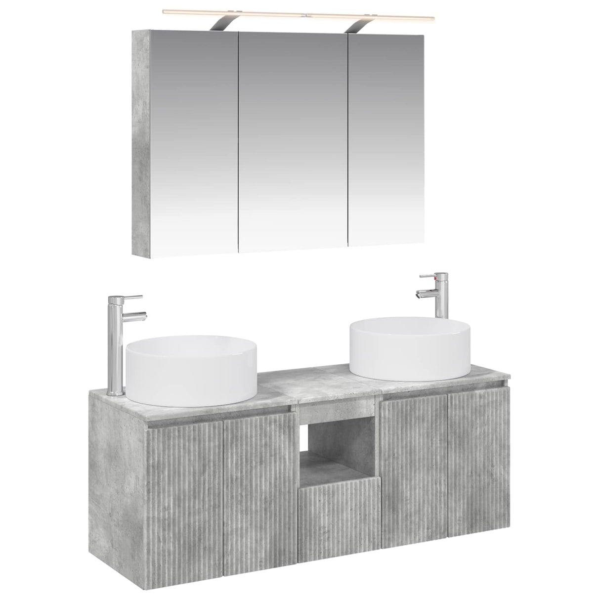 vidaXL Badkamerkast set 4 pcs Wit 100 x 14,5 x 70 cm Bewerkt hout