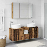 vidaXL Badkamerkast set 4 st Oud hout Bewerkt hout