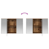 vidaXL Badkamerkast set 4 st Oud hout Bewerkt hout
