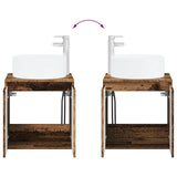 vidaXL Badkamerkast set 4 st Oud hout Bewerkt hout