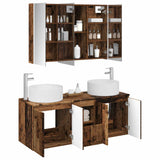 vidaXL Badkamerkast set 4 st Oud hout Bewerkt hout