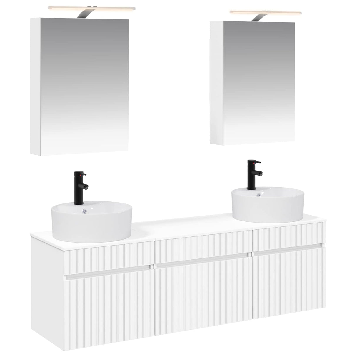 vidaXL Bathroom Cabinet Set 5 pcs White 50 x 14.5 x 70 cm Engineered Wood