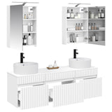 vidaXL Bathroom Cabinet Set 5 pcs White 50 x 14.5 x 70 cm Engineered Wood