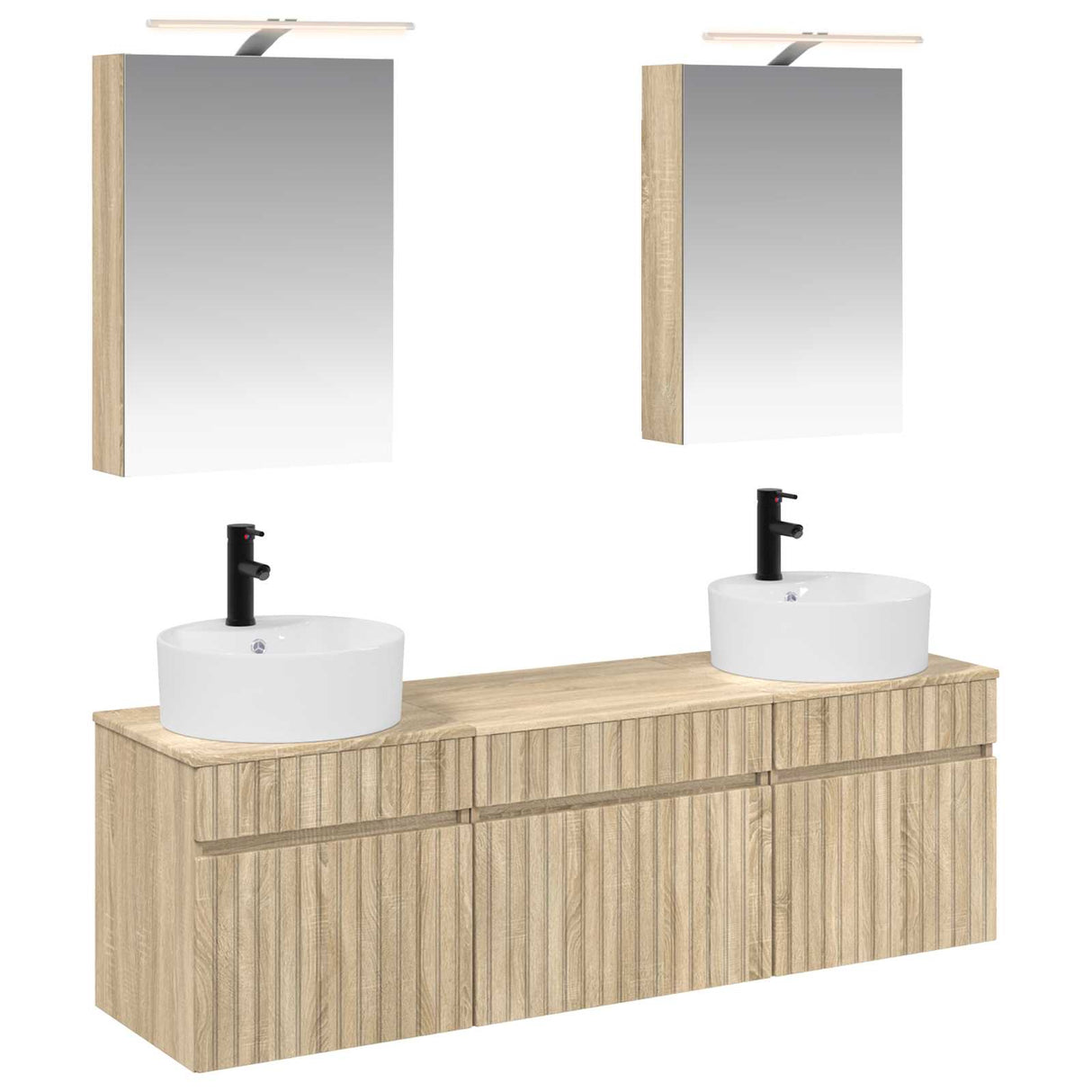 vidaXL Bathroom Cabinet Set 5 pcs White 50 x 14.5 x 70 cm Engineered Wood