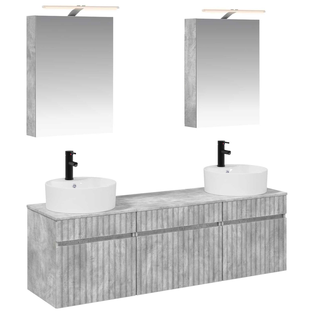 vidaXL Bathroom Cabinet Set 5 pcs White 50 x 14.5 x 70 cm Engineered Wood