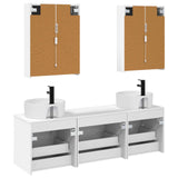 vidaXL Badkamerkast set 5 pcs Wit 53 x 15,5 x 70 cm Bewerkt hout