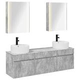 vidaXL Badkamerkast set 5 pcs Wit 53 x 15,5 x 70 cm Bewerkt hout