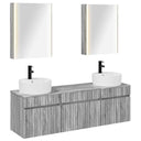 vidaXL Badkamerkast set 5 pcs Wit 53 x 15,5 x 70 cm Bewerkt hout