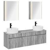 vidaXL Badkamerkast set 5 pcs Wit 53 x 15,5 x 70 cm Bewerkt hout