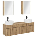 vidaXL Badkamerkast set 5 pcs Wit 53 x 15,5 x 70 cm Bewerkt hout