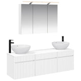 vidaXL Badkamerkast set 4 pcs Wit 100 x 14,5 x 70 cm Bewerkt hout