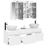 vidaXL Badkamerkast set 4 pcs Wit 100 x 14,5 x 70 cm Bewerkt hout