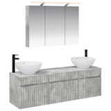 vidaXL Badkamerkast set 4 pcs Wit 100 x 14,5 x 70 cm Bewerkt hout