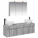 vidaXL Badkamerkast set 4 pcs Wit 100 x 14,5 x 70 cm Bewerkt hout