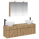 vidaXL Badkamerkast set 4 pcs Wit 100 x 14,5 x 70 cm Bewerkt hout