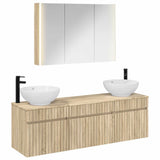 vidaXL Badkamerkast set 4 st Sonoma Eiken Bewerkt hout