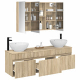 vidaXL Badkamerkast set 4 st Sonoma Eiken Bewerkt hout