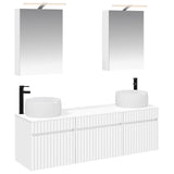 vidaXL Badkamerkast set 5 pcs Wit 50 x 14,5 x 70 cm Bewerkt hout