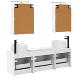 vidaXL Badkamerkast set 5 pcs Wit 50 x 14,5 x 70 cm Bewerkt hout