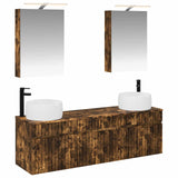 vidaXL Badkamerkast set 5 pcs Wit 50 x 14,5 x 70 cm Bewerkt hout