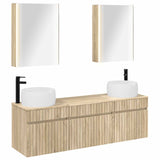 vidaXL Bathroom Cabinet Set 5 pcs Sonoma Oak Engineered Wood