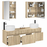 vidaXL Bathroom Cabinet Set 5 pcs Sonoma Oak Engineered Wood