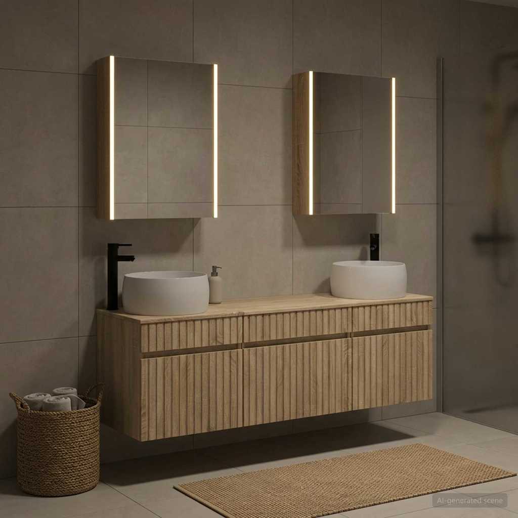 vidaXL Bathroom Cabinet Set 5 pcs Sonoma Oak Engineered Wood