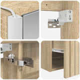 vidaXL Bathroom Cabinet Set 5 pcs Sonoma Oak Engineered Wood