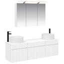 vidaXL Bathroom Cabinet Set 4 pcs White 100 x 14.5 x 70 cm Engineered Wood