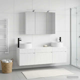 vidaXL Bathroom Cabinet Set 4 pcs White 100 x 14.5 x 70 cm Engineered Wood