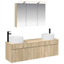 vidaXL Bathroom Cabinet Set 4 pcs White 100 x 14.5 x 70 cm Engineered Wood