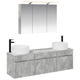 vidaXL Bathroom Cabinet Set 4 pcs White 100 x 14.5 x 70 cm Engineered Wood