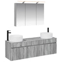 vidaXL Bathroom Cabinet Set 4 pcs White 100 x 14.5 x 70 cm Engineered Wood