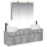 vidaXL Bathroom Cabinet Set 4 pcs White 100 x 14.5 x 70 cm Engineered Wood