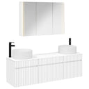 vidaXL Badkamerkast set 4 pcs Wit 103,5 x 15,5 x 70 cm Bewerkt hout