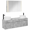 vidaXL Badkamerkast set 4 pcs Wit 103,5 x 15,5 x 70 cm Bewerkt hout