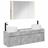 vidaXL Badkamerkast set 4 pcs Wit 103,5 x 15,5 x 70 cm Bewerkt hout