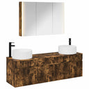 vidaXL Badkamerkast set 4 pcs Wit 103,5 x 15,5 x 70 cm Bewerkt hout