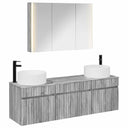 vidaXL Badkamerkast set 4 pcs Wit 103,5 x 15,5 x 70 cm Bewerkt hout