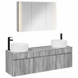 vidaXL Badkamerkast set 4 pcs Wit 103,5 x 15,5 x 70 cm Bewerkt hout