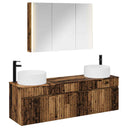 vidaXL Badkamerkast set 4 pcs Wit 103,5 x 15,5 x 70 cm Bewerkt hout