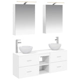 vidaXL Badkamerkast set 5 pcs Wit 50 x 14,5 x 70 cm Bewerkt hout