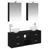vidaXL Badkamerkast set 5 pcs Wit 50 x 14,5 x 70 cm Bewerkt hout