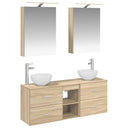 vidaXL Badkamerkast set 5 pcs Wit 50 x 14,5 x 70 cm Bewerkt hout
