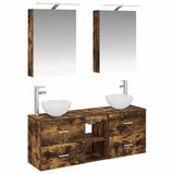 vidaXL Badkamerkast set 5 pcs Wit 50 x 14,5 x 70 cm Bewerkt hout