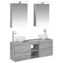 vidaXL Badkamerkast set 5 pcs Wit 50 x 14,5 x 70 cm Bewerkt hout