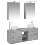 vidaXL Badkamerkast set 5 pcs Wit 50 x 14,5 x 70 cm Bewerkt hout
