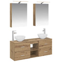 vidaXL Badkamerkast set 5 pcs Wit 50 x 14,5 x 70 cm Bewerkt hout
